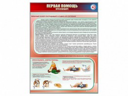 Стенд "Первая помощь при пожаре" - fgospostavki.ru - Зеленогорск