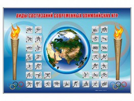 Магнитно-маркерная доска "Олимпийские виды спорта" с комплектом тематических магнитов - fgospostavki.ru - Зеленогорск