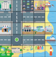 Тематическое поле-маршрутизатор «На берегу моря» для мини-робота Bee-Bot/Blue-Bot - fgospostavki.ru - Зеленогорск