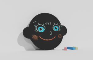 Фигурная грифельная меловая доска на тему эмоций - fgospostavki.ru - Зеленогорск