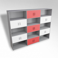 Шкаф встраиваемый закрытый с открытой полкой многосекционный ТР9 ЛДСП  - fgospostavki.ru - Зеленогорск