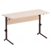 Стол ученический двухместный  регулируемый на плоскоовальной трубе - fgospostavki.ru - Зеленогорск