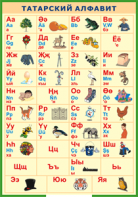 Таблица "Татарский алфавит в картинках" (100х140 сантиметров, винил) - fgospostavki.ru - Зеленогорск