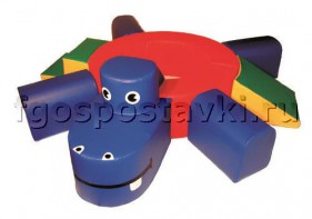 Сухой бассейн "Весёлый бегемот" с приставными элементам - fgospostavki.ru - Зеленогорск