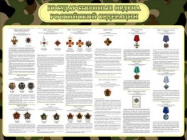 Стенд "Государственные ордена РФ" - fgospostavki.ru - Зеленогорск