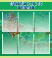 Стенд "Подготовка к ЕГЭ и ОГЭ по биологии" Вариант 1 - fgospostavki.ru - Зеленогорск