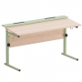 Стол ученический двухместный с наклоном столешницы (0-15°) на прямоугольной трубе - fgospostavki.ru - Зеленогорск