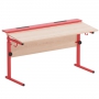 Стол ученический двухместный с наклоном столешницы (0-15°) на прямоугольной трубе - fgospostavki.ru - Зеленогорск