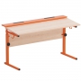 Стол ученический двухместный с наклоном столешницы (0-15°) на прямоугольной трубе - fgospostavki.ru - Зеленогорск